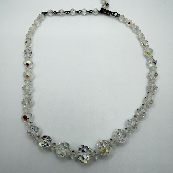 Laguna B Jewelry - up to 15" VINTAGE LAGNUA, graduated Aurora Borealis crystal beaded necklace!
